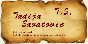 Tadija Savatović vizit kartica